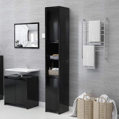 vidaXL 4 Piece Bathroom Furniture Set Sonoma Oak Engineered Wood