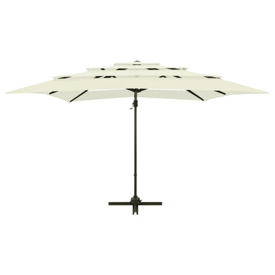 vidaXL 4-Tier Garden Parasol with Aluminium Pole Anthracite 250x250 cm