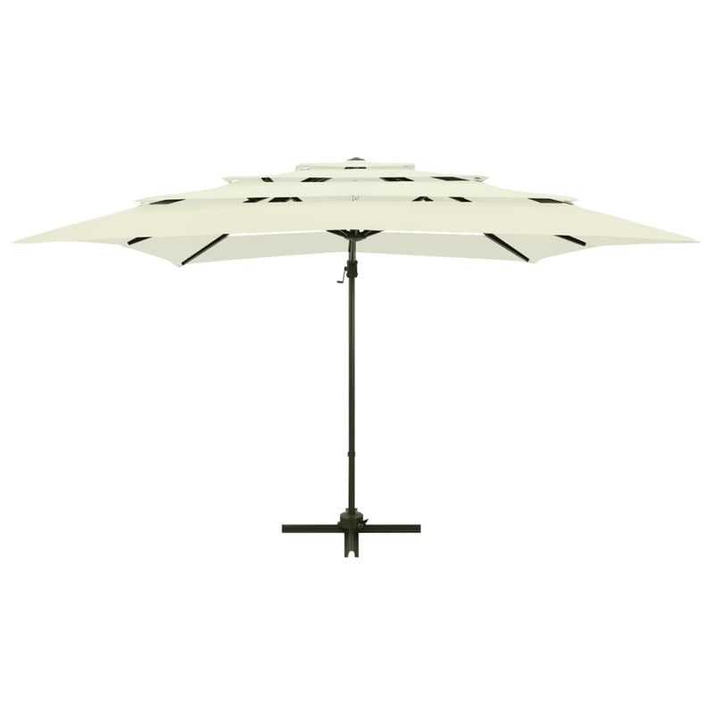 vidaXL 4-Tier Garden Parasol with Aluminium Pole Anthracite 250x250 cm