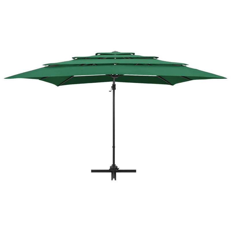 vidaXL 4-Tier Garden Parasol with Aluminium Pole Anthracite 250x250 cm