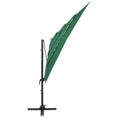 vidaXL 4-Tier Garden Parasol with Aluminium Pole Anthracite 250x250 cm