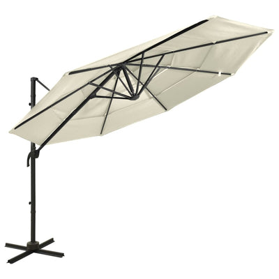 vidaXL 4-Tier Garden Parasol with Aluminium Pole Anthracite 250x250 cm
