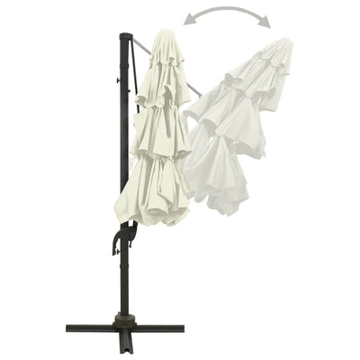 vidaXL 4-Tier Garden Parasol with Aluminium Pole Anthracite 250x250 cm