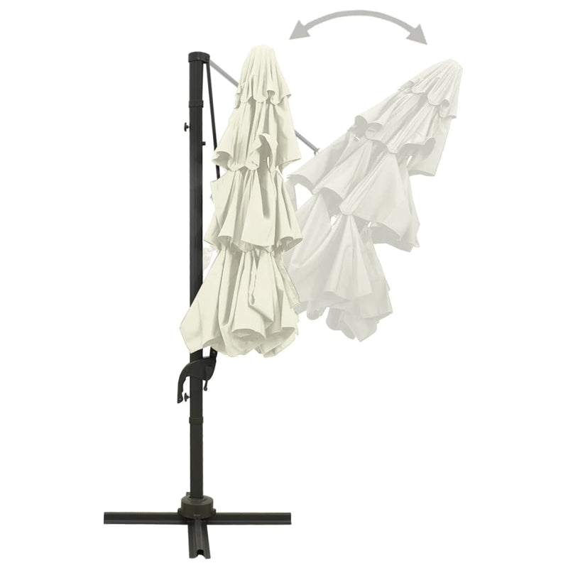 vidaXL 4-Tier Garden Parasol with Aluminium Pole Anthracite 250x250 cm