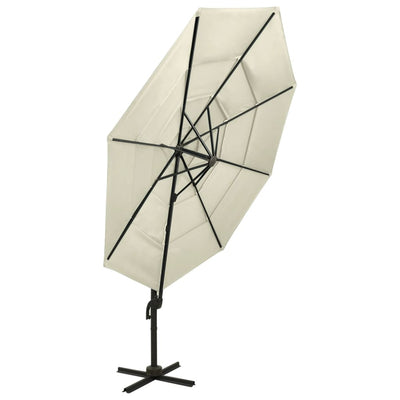 vidaXL 4-Tier Garden Parasol with Aluminium Pole Anthracite 250x250 cm