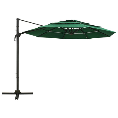 vidaXL 4-Tier Garden Parasol with Aluminium Pole Anthracite 3x3 m