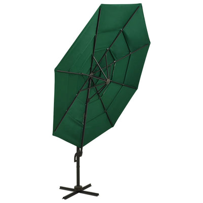 vidaXL 4-Tier Garden Parasol with Aluminium Pole Anthracite 3x3 m
