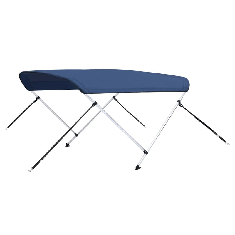 vidaXL 2 Bow Bimini Top Navy Blue 180x150x110 cm