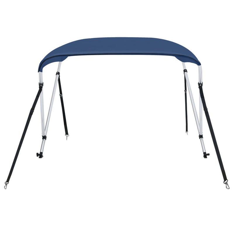 vidaXL 2 Bow Bimini Top Navy Blue 180x150x110 cm