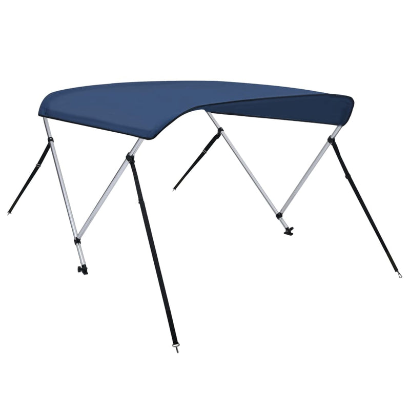 vidaXL 2 Bow Bimini Top Navy Blue 180x150x110 cm