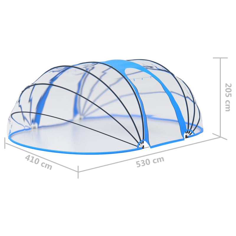 vidaXL Pool Dome Oval 530x410x210 cm