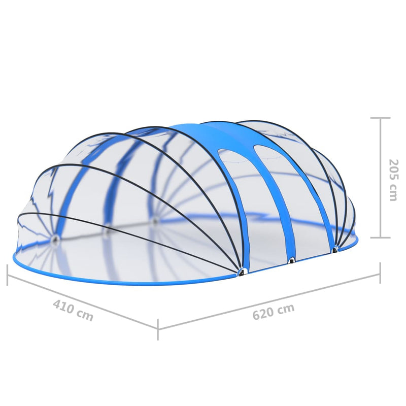 vidaXL Pool Dome Oval 620x410x210 cm