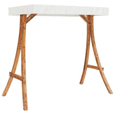 vidaXL Swing Frame with Anthracite Roof Bent Wood with Teak Finish