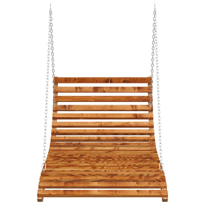 vidaXL Swing Bed Solid Bent Wood with Teak Finish 115x147x46 cm