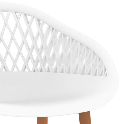 vidaXL 5 Piece Bar Set White and Black