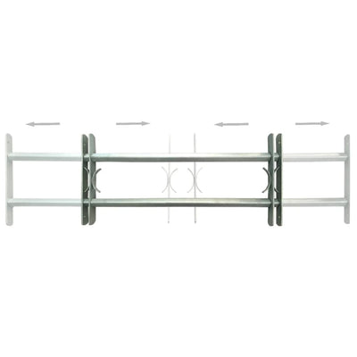 vidaXL Adjustable Security Grilles for Windows 2 pcs 1000-1500 mm