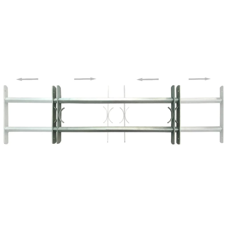 vidaXL Adjustable Security Grilles for Windows 2 pcs 1000-1500 mm