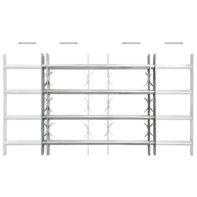 vidaXL Adjustable Security Grilles for Windows 2 pcs 1000-1500 mm