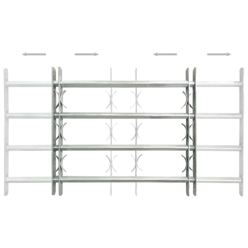 vidaXL Adjustable Security Grilles for Windows 2 pcs 1000-1500 mm