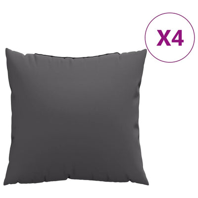 vidaXL Throw Pillows 4 pcs Anthracite 40x40 cm Fabric