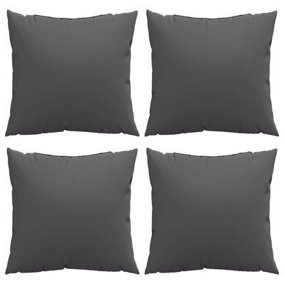vidaXL Throw Pillows 4 pcs Anthracite 40x40 cm Fabric