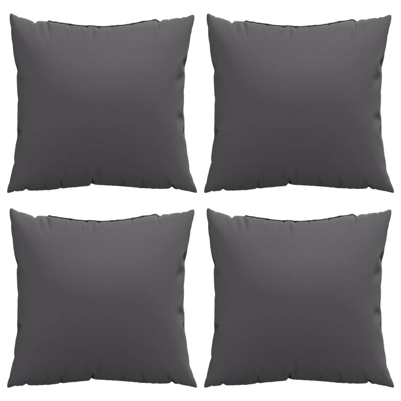 vidaXL Throw Pillows 4 pcs Anthracite 40x40 cm Fabric