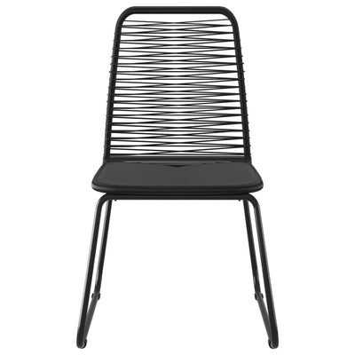 vidaXL Outdoor Chairs 4 pcs Poly Rattan Black