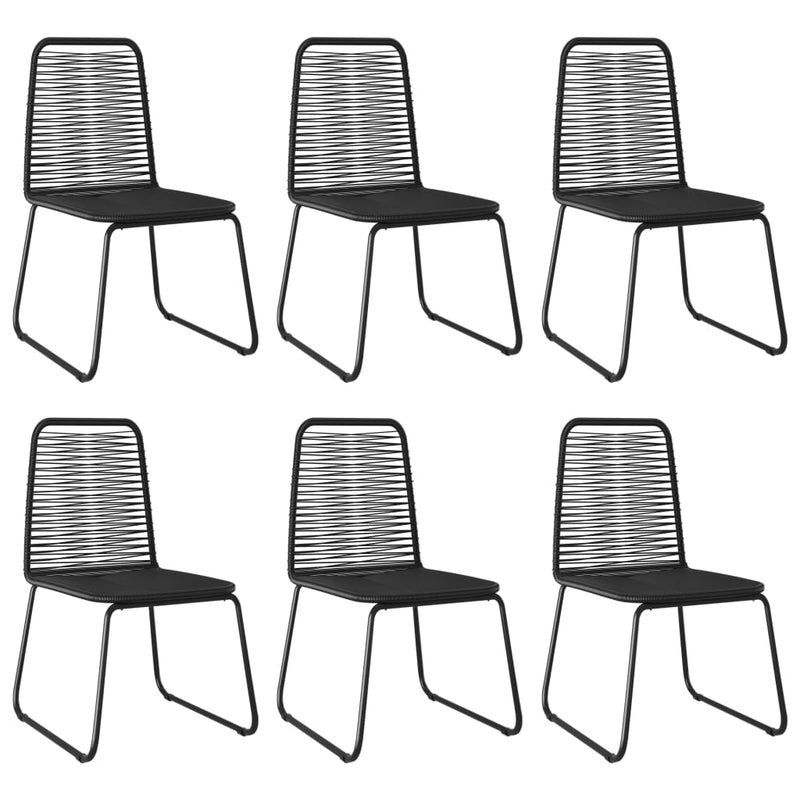 vidaXL Outdoor Chairs 4 pcs Poly Rattan Black