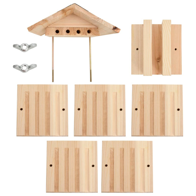 vidaXL Bee Hotel Solid Firwood 22x20x20 cm