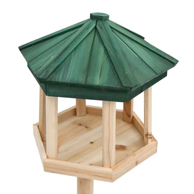 vidaXL Standing Bird Feeder Solid Firwood 33x110 cm