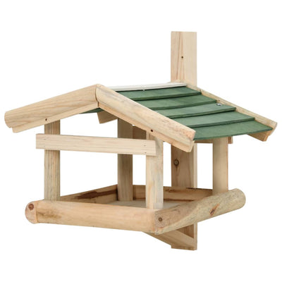 vidaXL Bird Feeder Solid Wood 35x29.5x21 cm