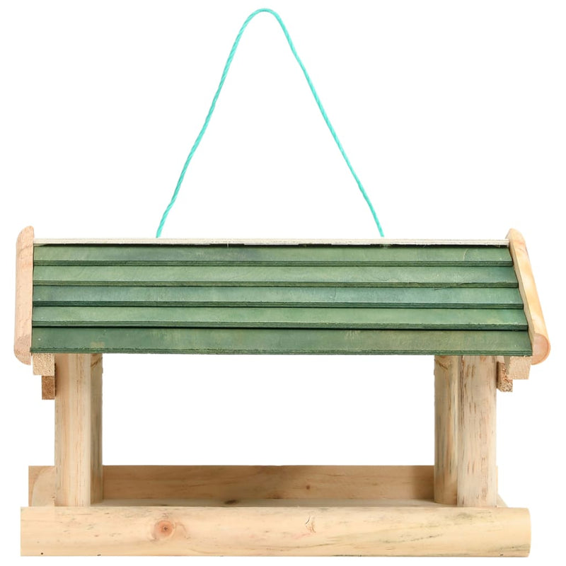 vidaXL Bird Feeder Solid Wood 35x29.5x21 cm