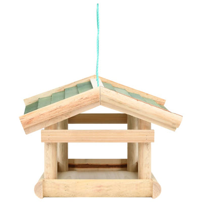 vidaXL Bird Feeder Solid Wood 35x29.5x21 cm