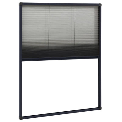 vidaXL Plisse Insect Screen for Windows Aluminium Anthracite 60x80 cm