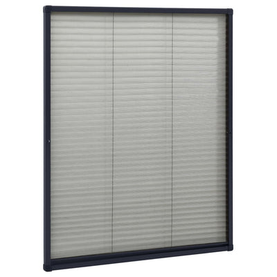 vidaXL Plisse Insect Screen for Windows Aluminium Anthracite 60x80 cm