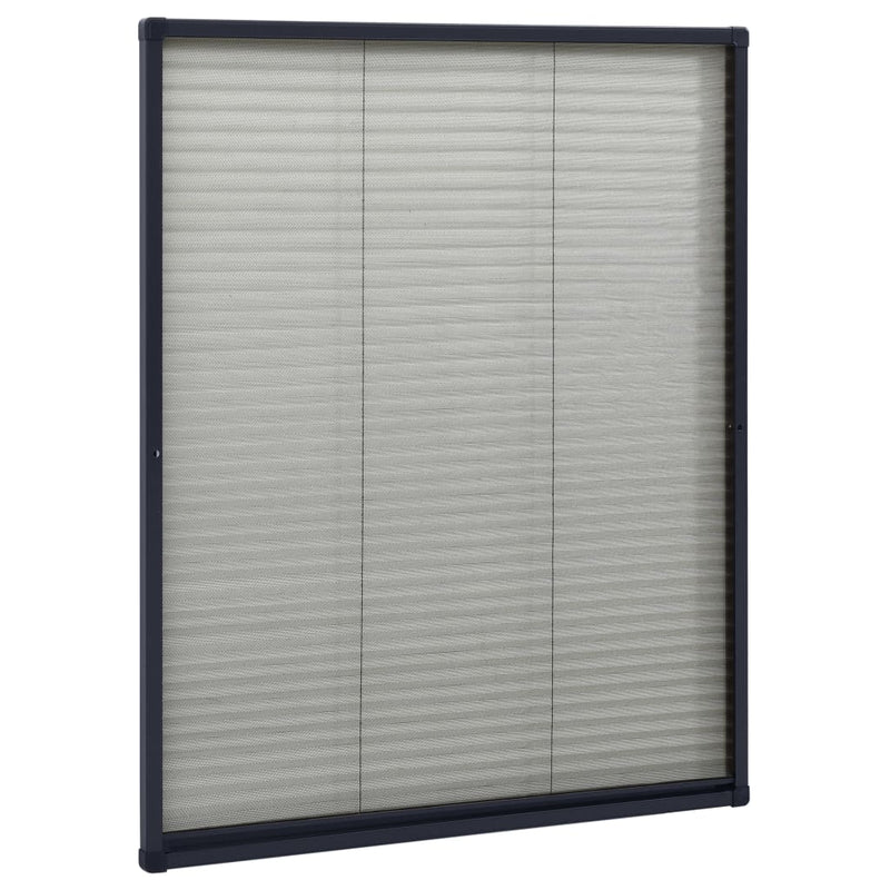 vidaXL Plisse Insect Screen for Windows Aluminium Anthracite 60x80 cm