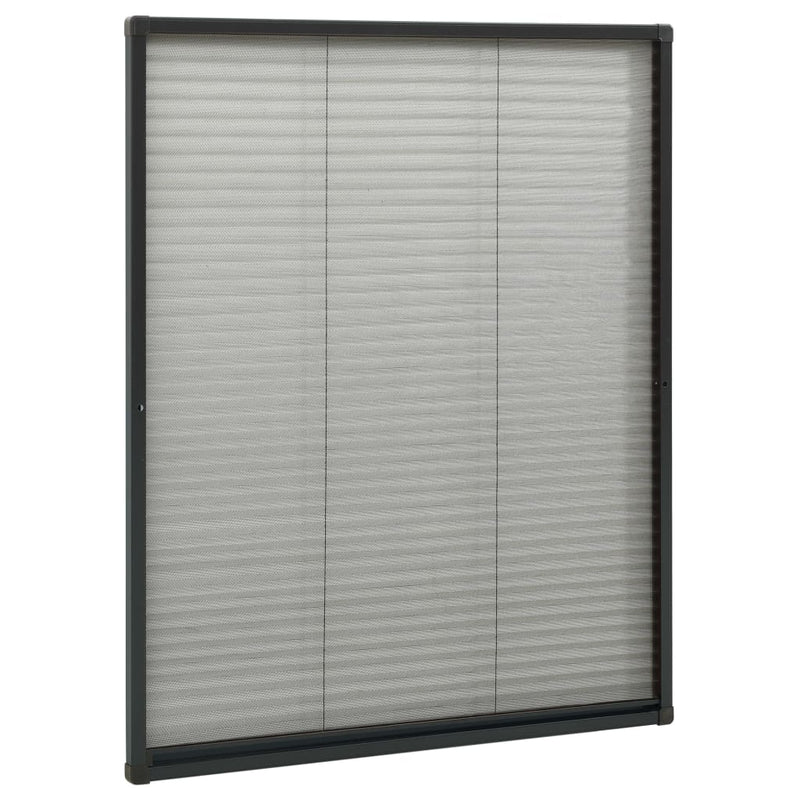 vidaXL Plisse Insect Screen for Windows Aluminium Anthracite 60x80 cm