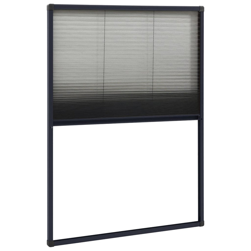 vidaXL Plisse Insect Screen for Windows Aluminium Anthracite 60x80 cm