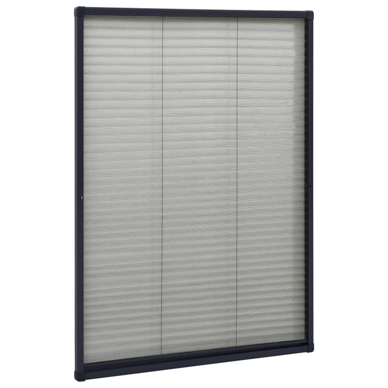 vidaXL Plisse Insect Screen for Windows Aluminium Anthracite 60x80 cm