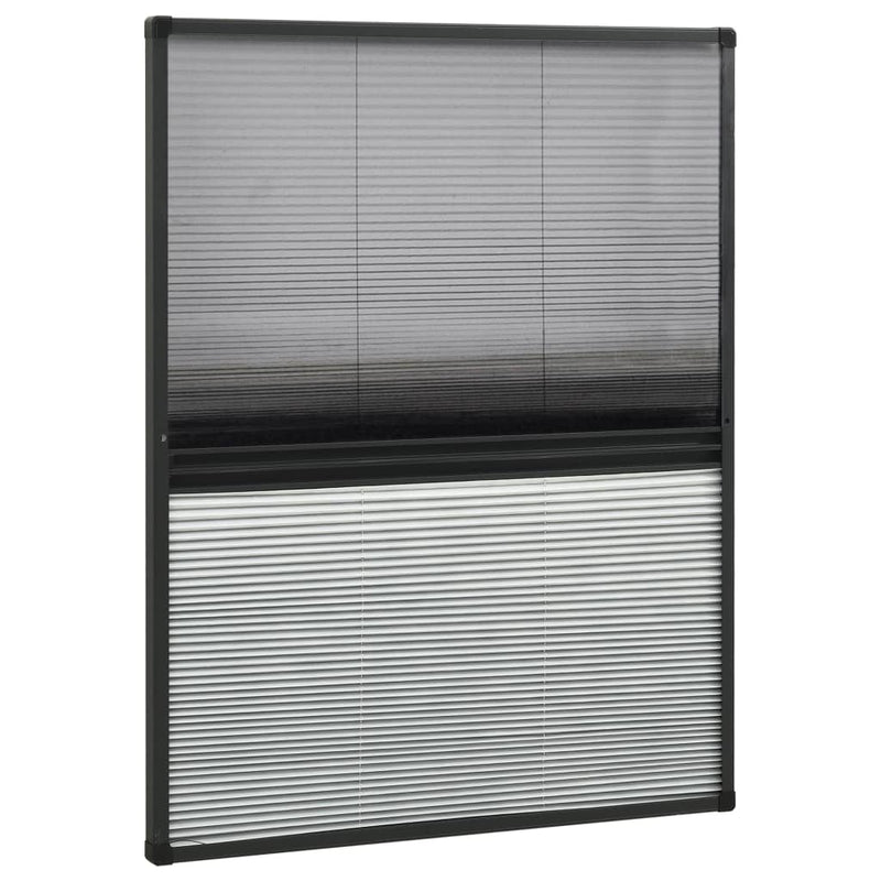 vidaXL Plisse Insect Screen for Windows Aluminium 80x100 cm with Shade