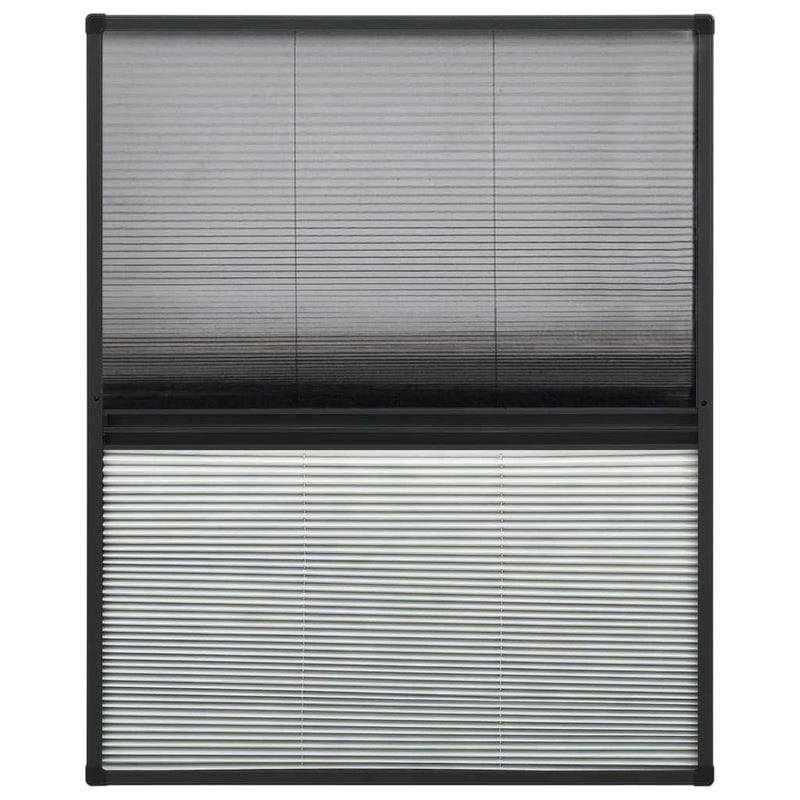 vidaXL Plisse Insect Screen for Windows Aluminium 80x100 cm with Shade