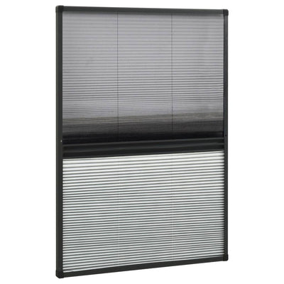 vidaXL Plisse Insect Screen for Windows Aluminium 80x120 cm with Shade