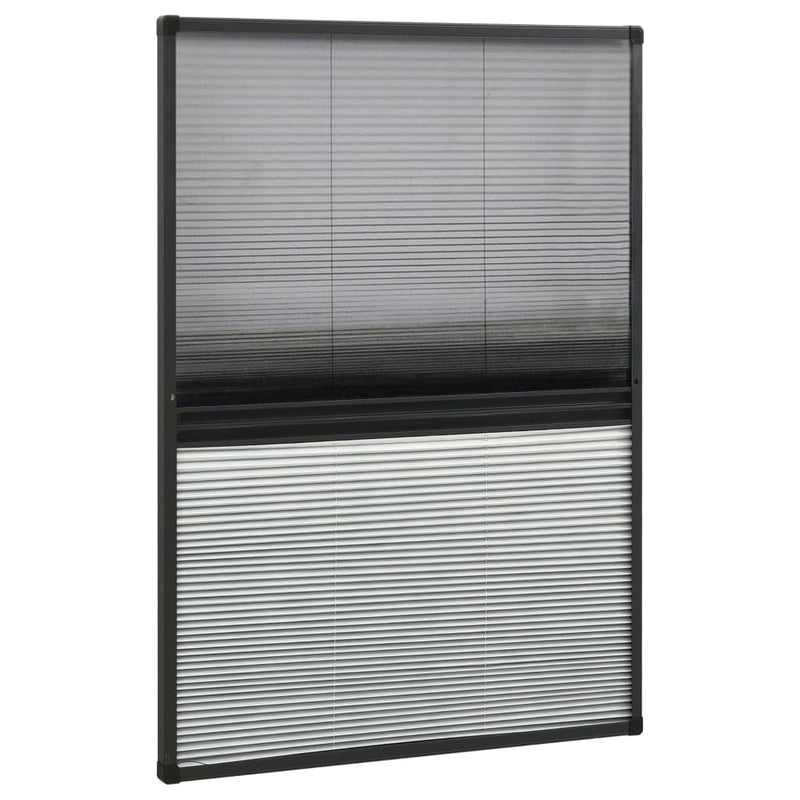 vidaXL Plisse Insect Screen for Windows Aluminium 80x120 cm with Shade