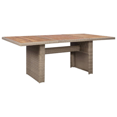 vidaXL 11 Piece Outdoor Dining Set Poly Rattan