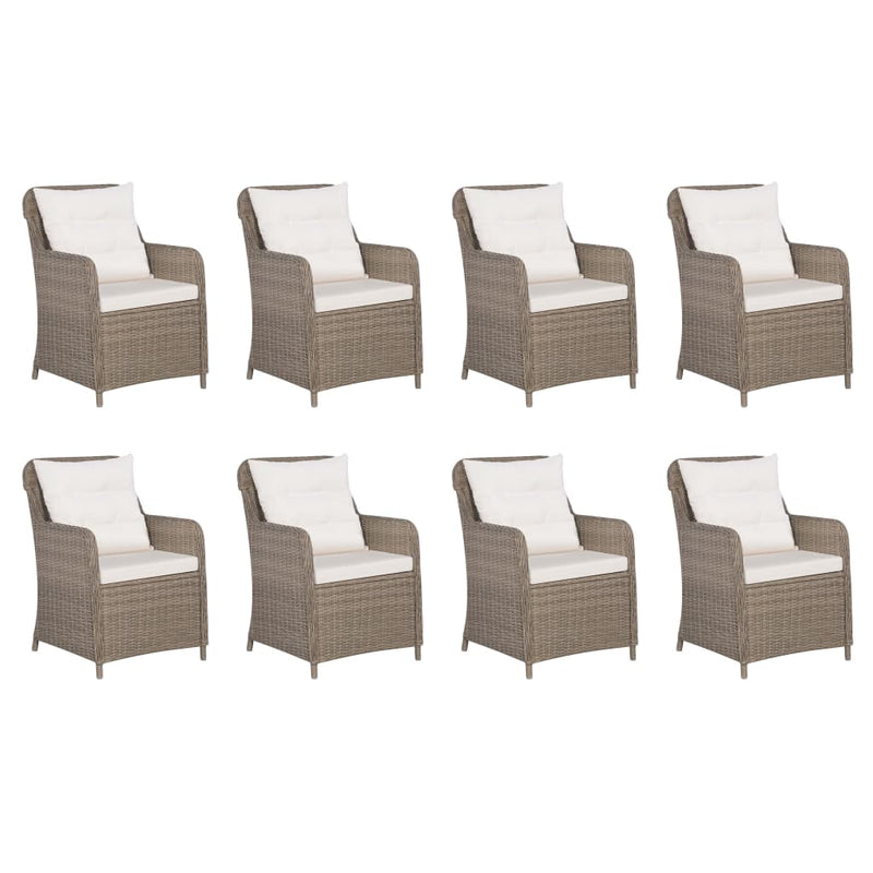 vidaXL 11 Piece Outdoor Dining Set Poly Rattan