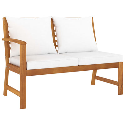 vidaXL 6 Piece Garden Lounge Set with Cushion Cream Solid Acacia Wood