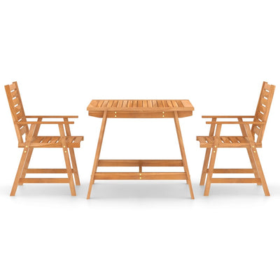 vidaXL 3 Piece Garden Dining Set Solid Acacia Wood