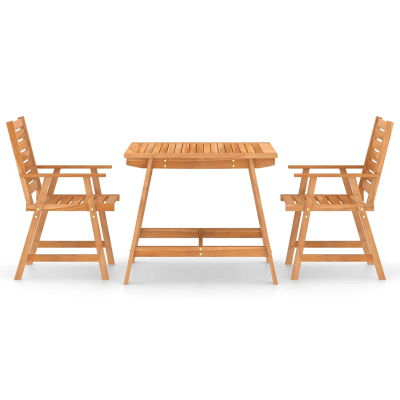 vidaXL 3 Piece Garden Dining Set Solid Acacia Wood