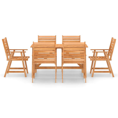 vidaXL 7 Piece Garden Dining Set Solid Acacia Wood