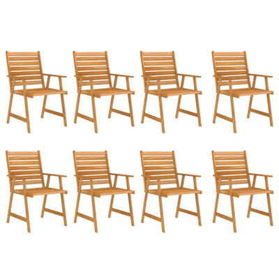 vidaXL 9 Piece Garden Dining Set Solid Acacia Wood